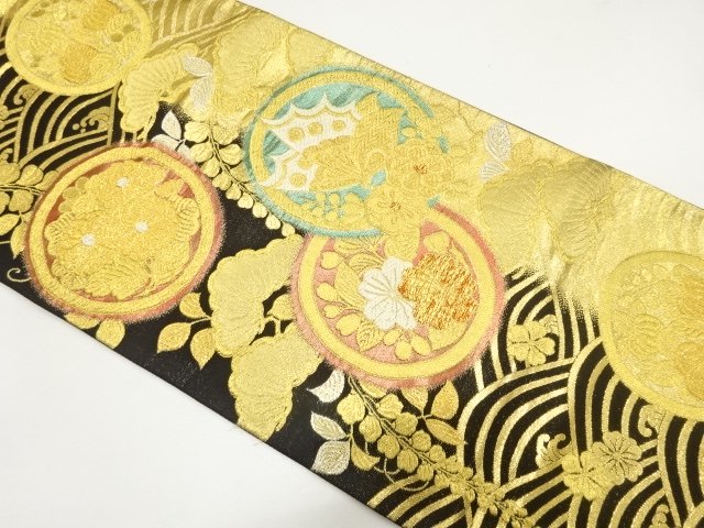 JAPANESE FUKURO OBI FOR FURISODE / WOVEN SAKURA